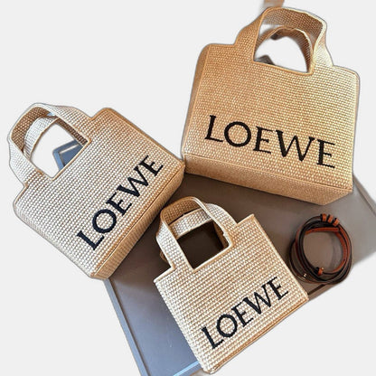 LOEWE - Font Tote Petit en raphia