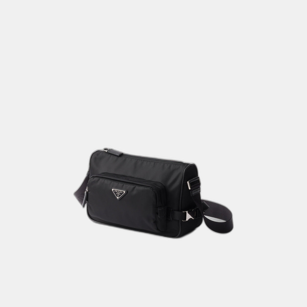 Sac de taille moyenne porté épaule en Re-Nylon et cuir Saffiano - #1
