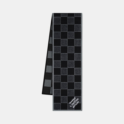 Bonnet et Écharpe Damier Heritage Noir