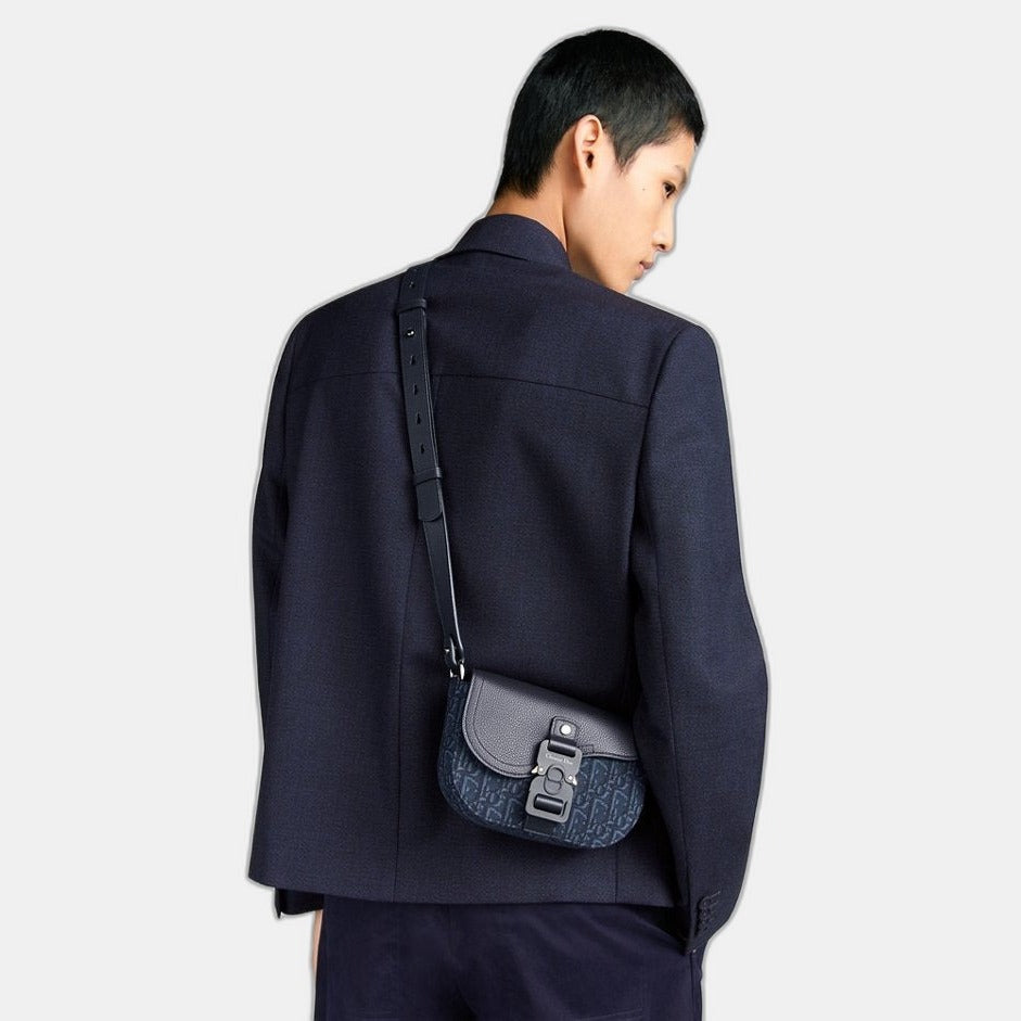 Mini sac Messenger à rabat Saddle Bleu Marine