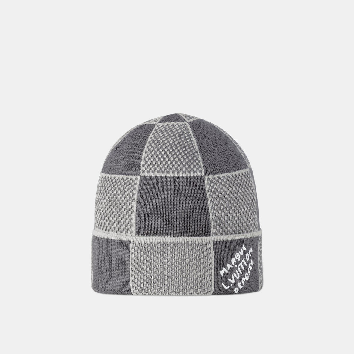 Bonnet et Écharpe Damier Heritage Gris