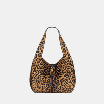 LE 5 À 7 BEA EN CUIR EFFET PONY LEOPARD