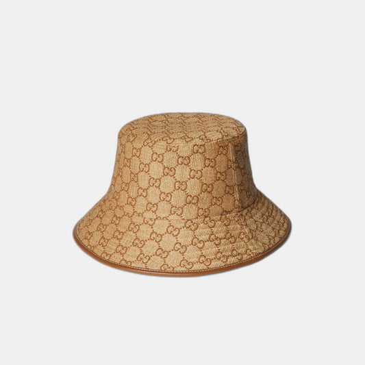 Chapeau seau en paille GG