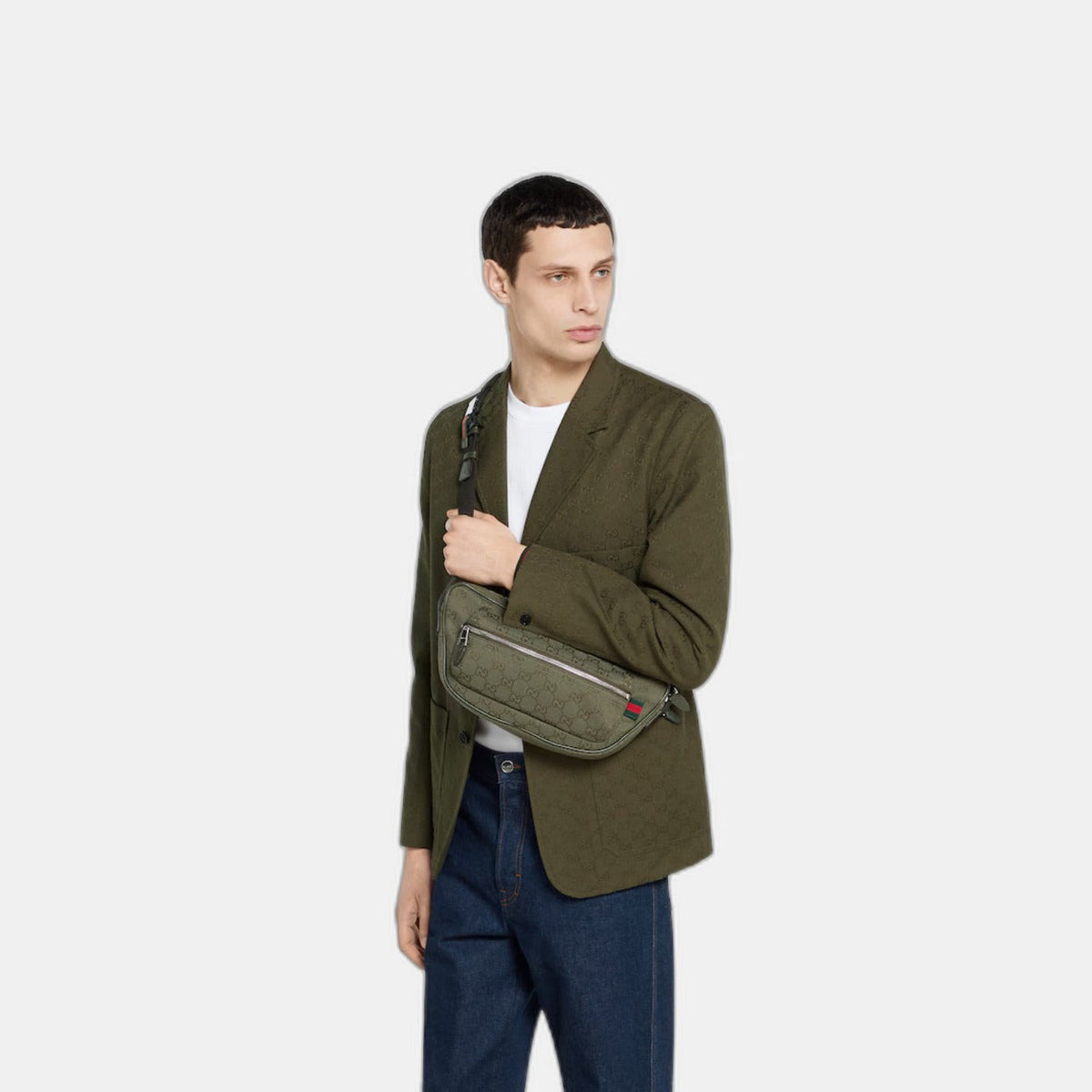Sac à bandoulière en toile GG grand format - #3