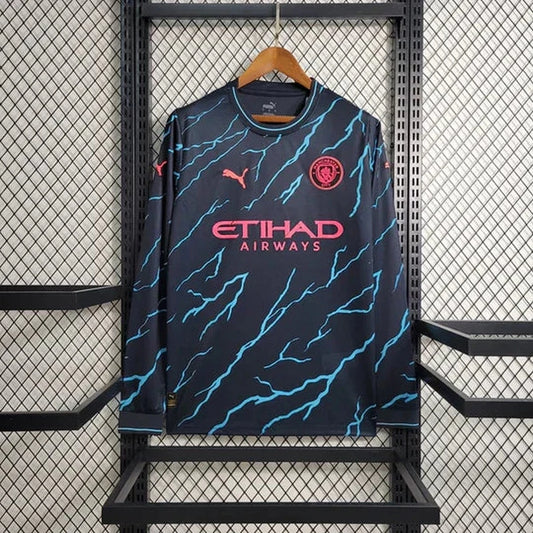 Maillot Manchester City extérieur 2023 2024 manches longues