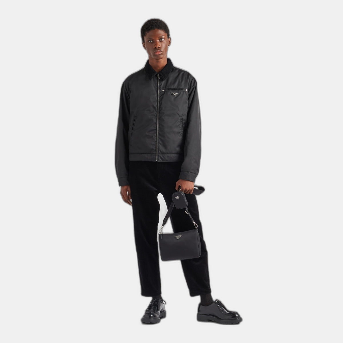 Sac porté épaule en Re-Nylon et cuir Saffiano - #1