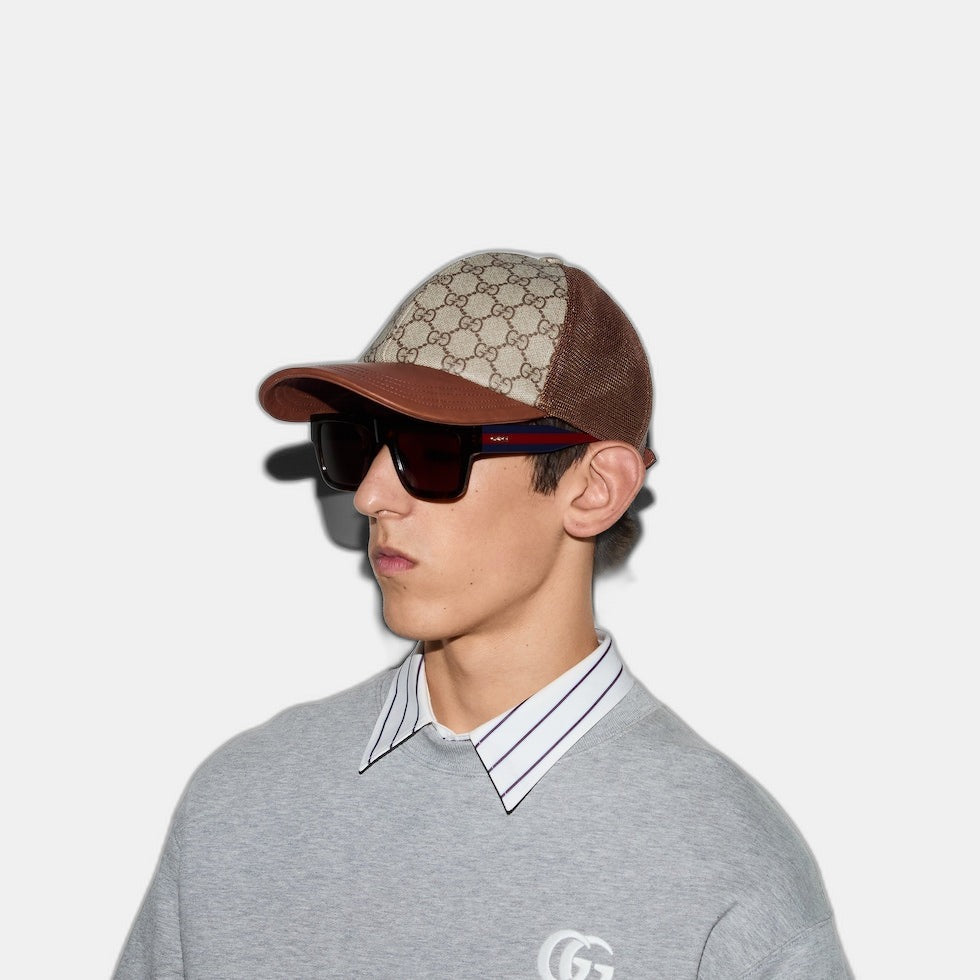 CASQUETTE EN TOILE GG MONOGRAM maron