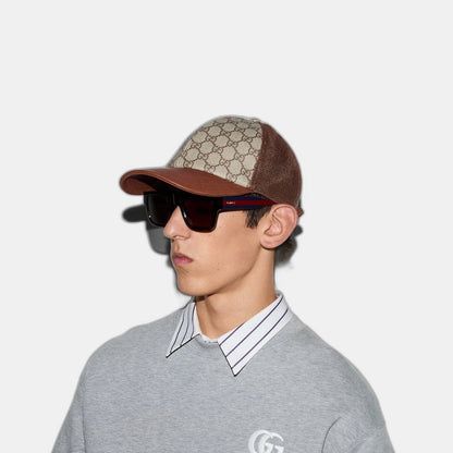 CASQUETTE EN TOILE GG MONOGRAM maron
