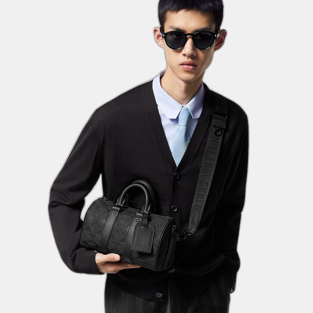 Sac Keepall Bandoulière 25 Noir Cuir