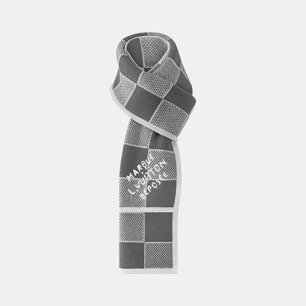 Bonnet et Écharpe Damier Heritage Gris
