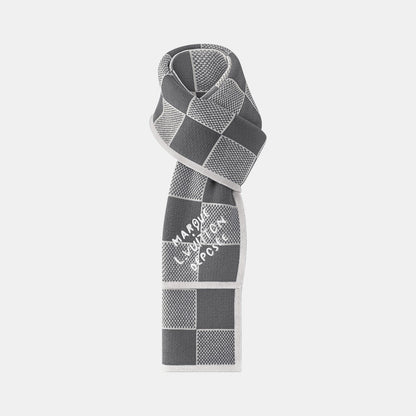 Bonnet et Écharpe Damier Heritage Gris