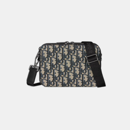 Pochette zippée à bandoulière Toile jacquard Dior Oblique noir - #2