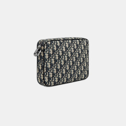 Triple Pouch Saddle Noir et Beige