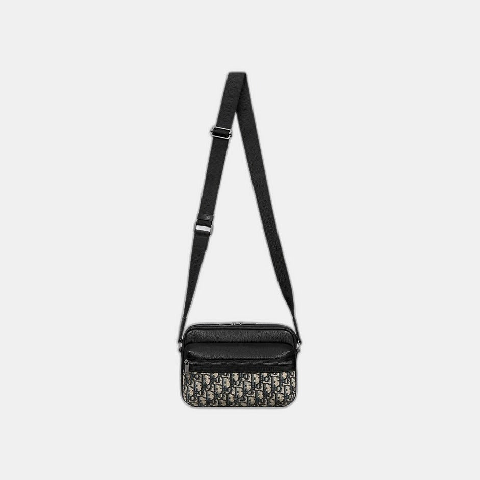 Sac Messenger zippé Rider 2.0 Noir et Beige