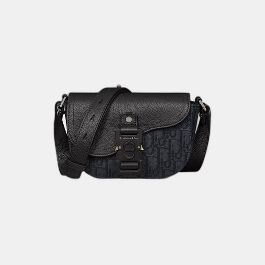 Mini sac Messenger à rabat Saddle Noir