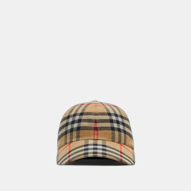 Casquette de baseball en coton mélangé Check