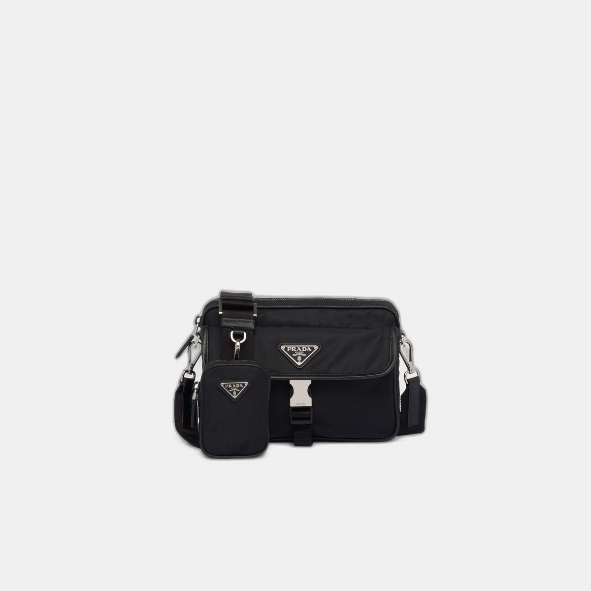 Sac porté épaule en Re-Nylon et cuir Saffiano - #8