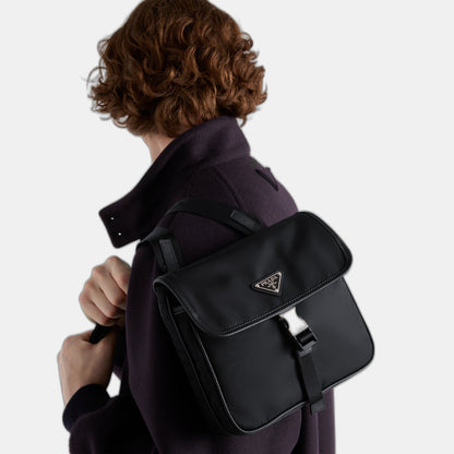 Sac porté épaule en Re-Nylon et cuir Saffiano - #13