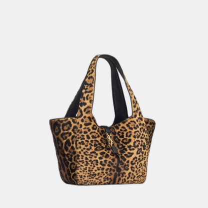 LE 5 À 7 BEA EN CUIR EFFET PONY LEOPARD