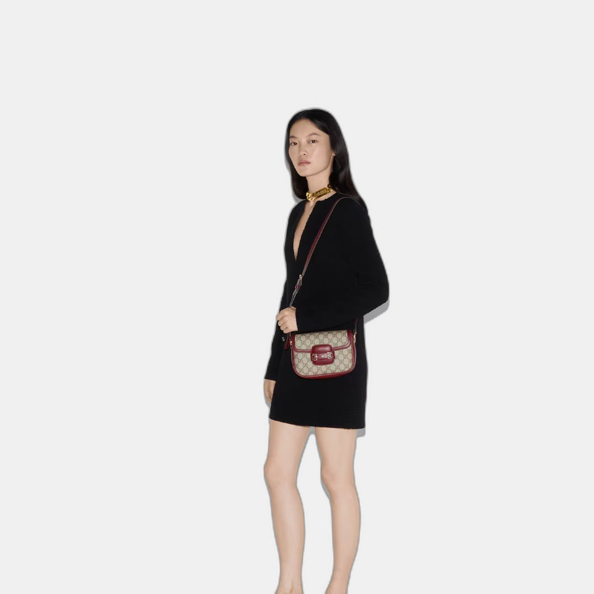 Sac à épaule Gucci Horsebit 1955 Soft petit format - #5