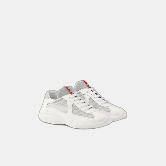 Baskets Prada America’s Cup en tissu Bike blanc