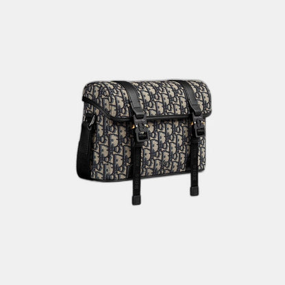 Sac Messenger à rabat Dior Hit The Road Noir et Beige