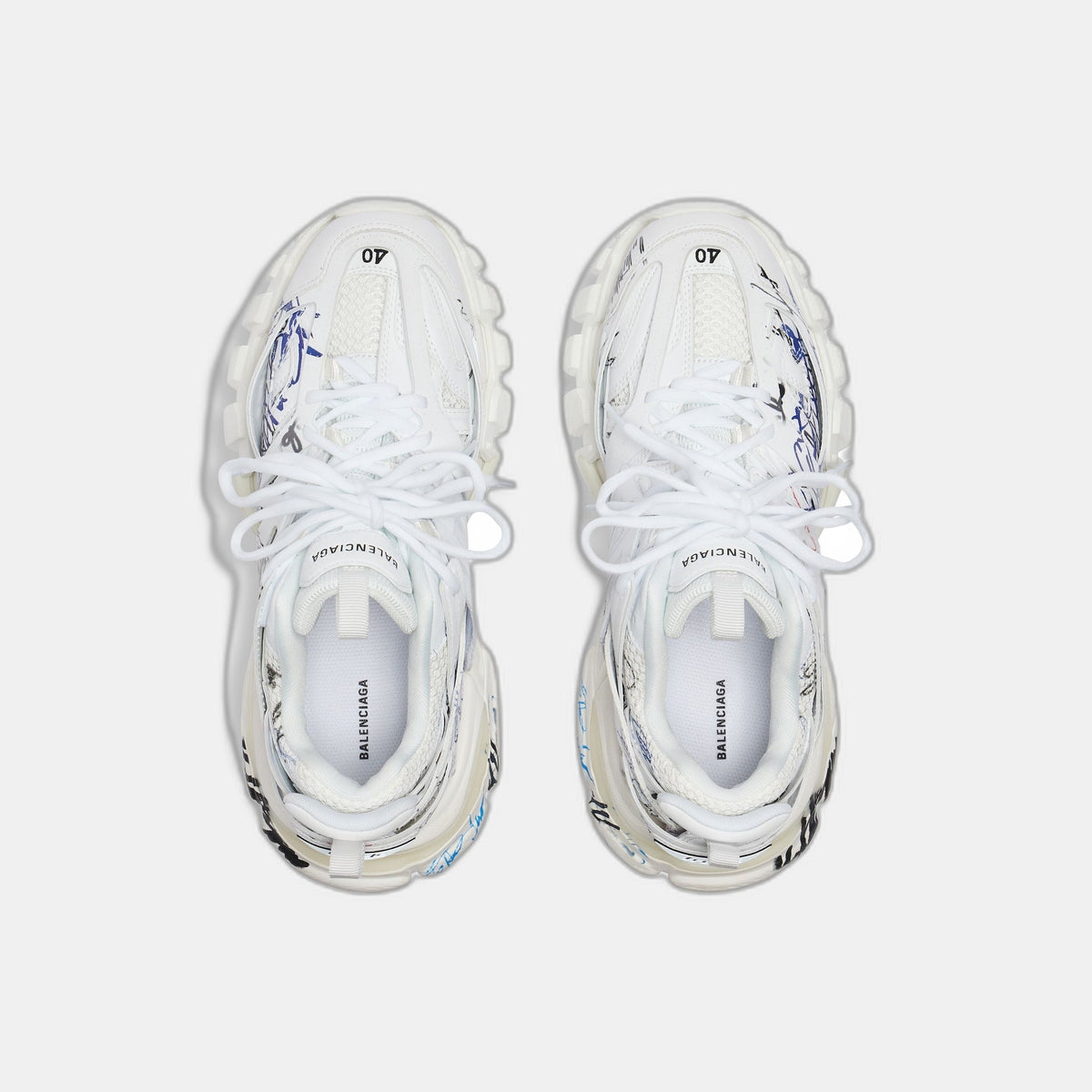 SNEAKER TRACK AUTOGRAPHE EN BLANC/NOIR/BLEU/ROUGE