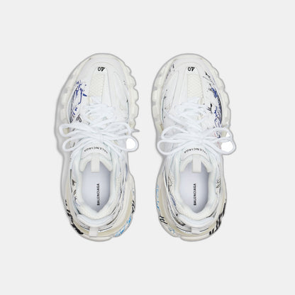 SNEAKER TRACK AUTOGRAPHE EN BLANC/NOIR/BLEU/ROUGE