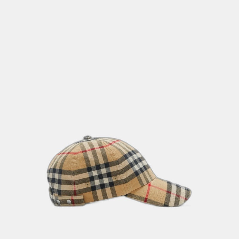 Casquette de baseball en coton mélangé Check
