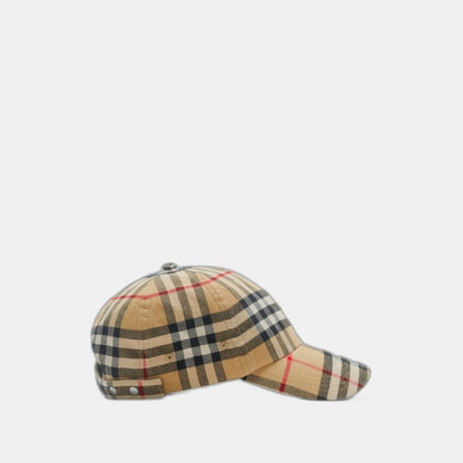 Casquette de baseball en coton mélangé Check