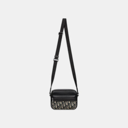 Mini sac Messenger zippé Rider 2.0 Noir et Beige