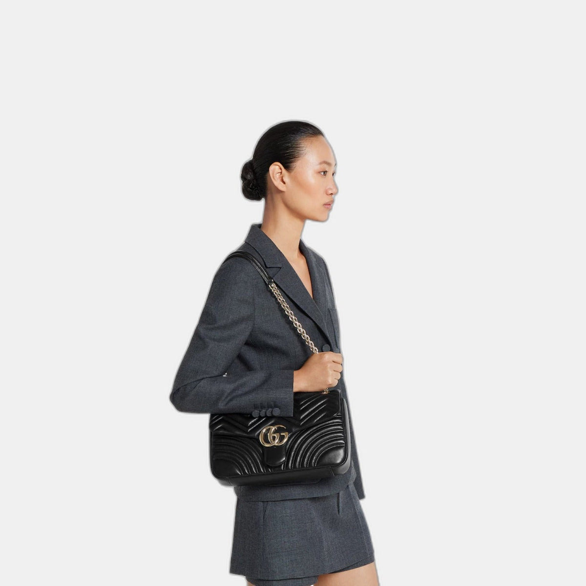 Sac à épaule grand format à motif GG Marmont - #2