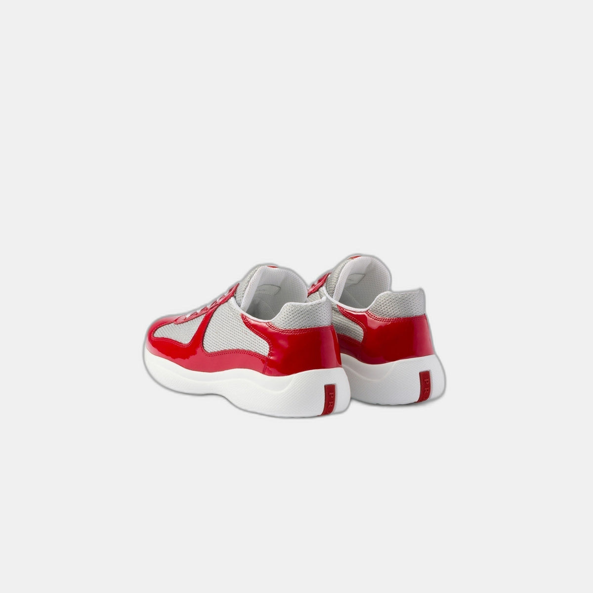 Baskets Prada America’s Cup en tissu Bike rouge