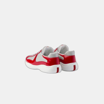 Baskets Prada America’s Cup en tissu Bike rouge
