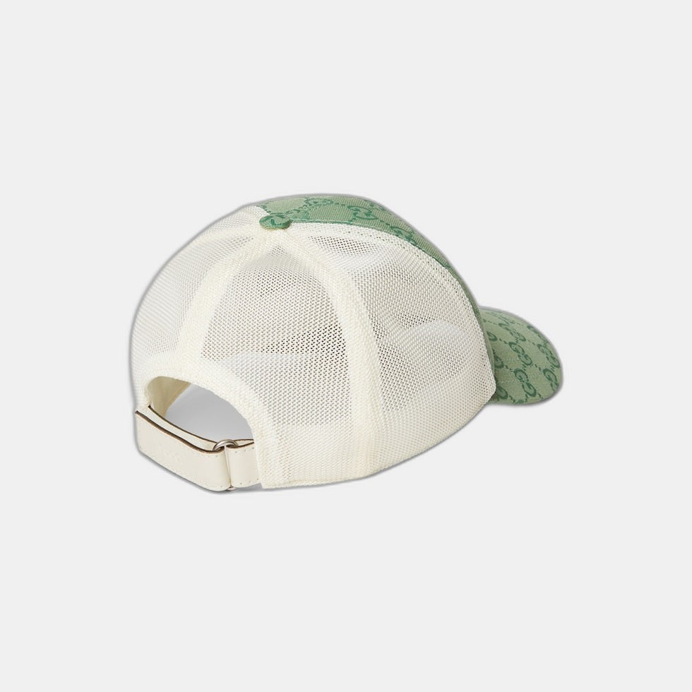 CASQUETTE EN TOILE ORIGINAL GG VERT BLANC