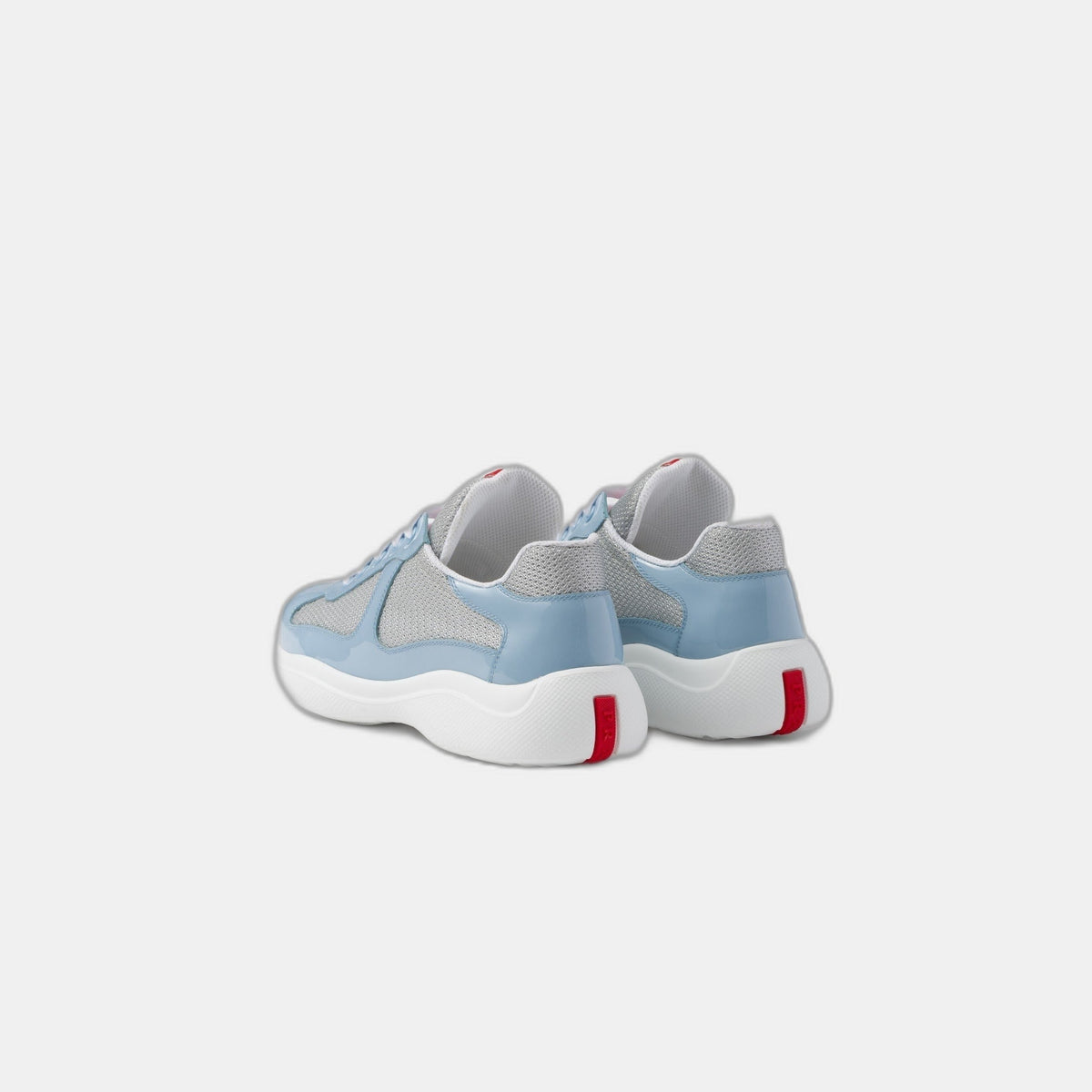 Baskets Prada America’s Cup en tissu Bike bleu ciel
