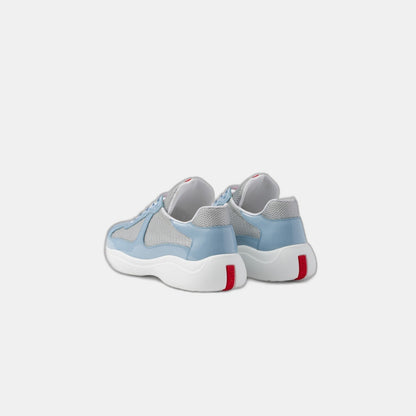 Baskets Prada America’s Cup en tissu Bike bleu ciel