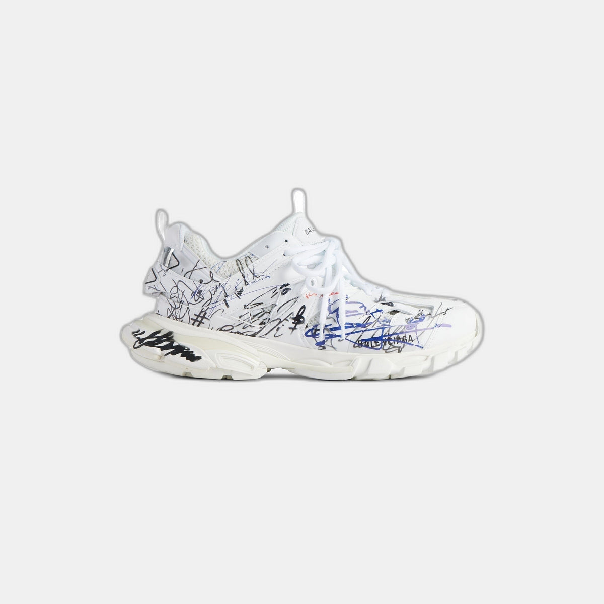 SNEAKER TRACK AUTOGRAPHE EN BLANC/NOIR/BLEU/ROUGE