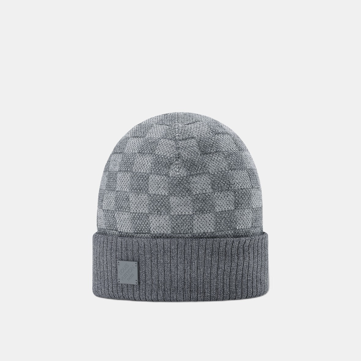 Bonnet et Écharpe Néo Petit Damier Gris
