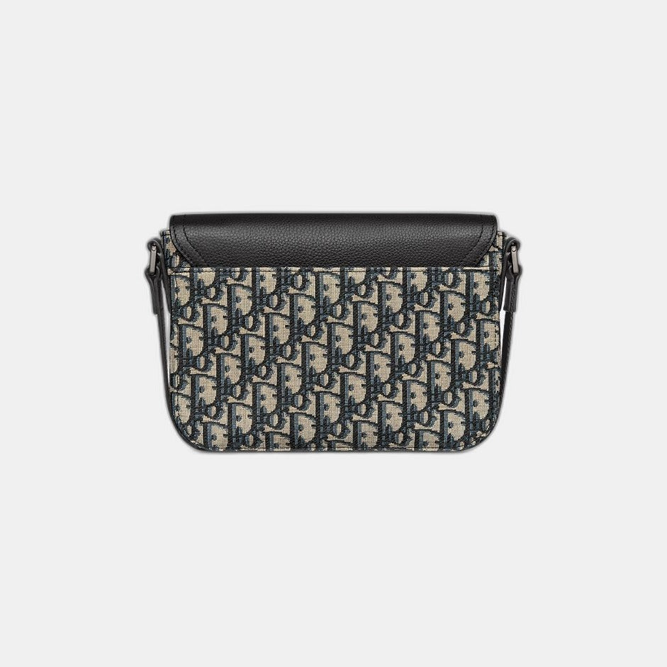 Sac Messenger à rabat Saddle Small Noir et Beige