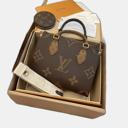 LV - Petit Cabas OnTheGo BB Maron double