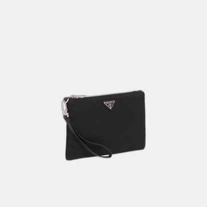 Pochette en Re-Nylon et cuir Saffiano
