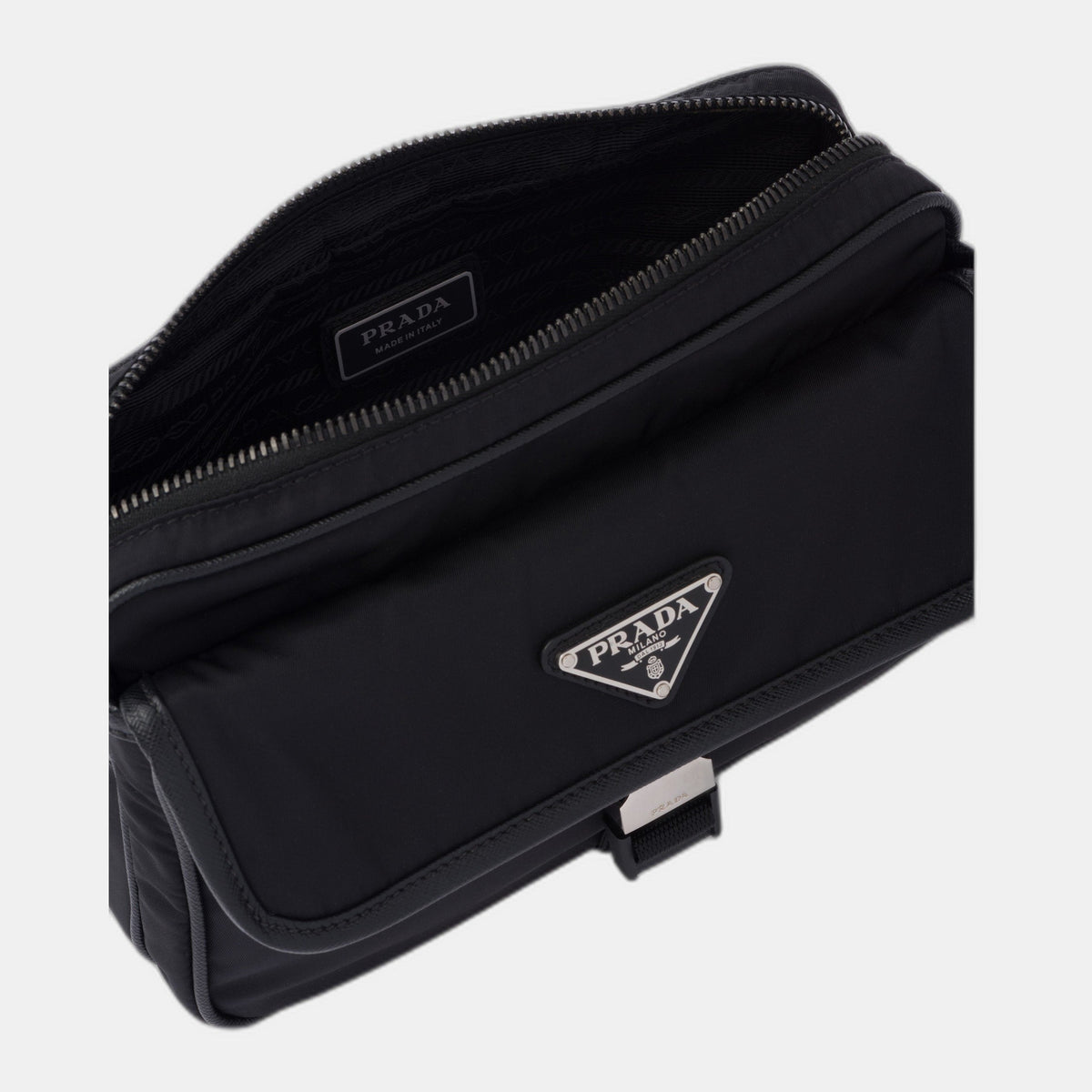 Sac porté épaule en Re-Nylon et cuir Saffiano - #8