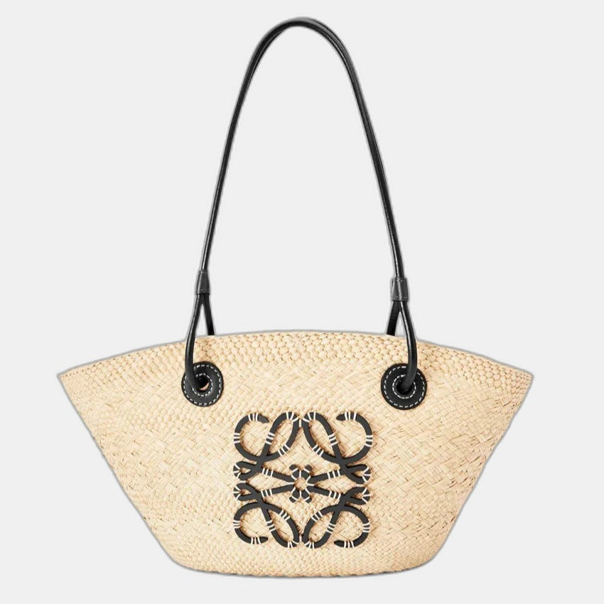 Loewe - Anagram en palmier Iraca et cuir de veau