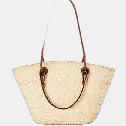 Loewe - Panier Anagram en palmier Iraca et cuir de veau