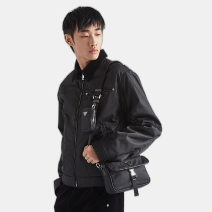 Sac porté épaule en Re-Nylon et cuir Saffiano - #8