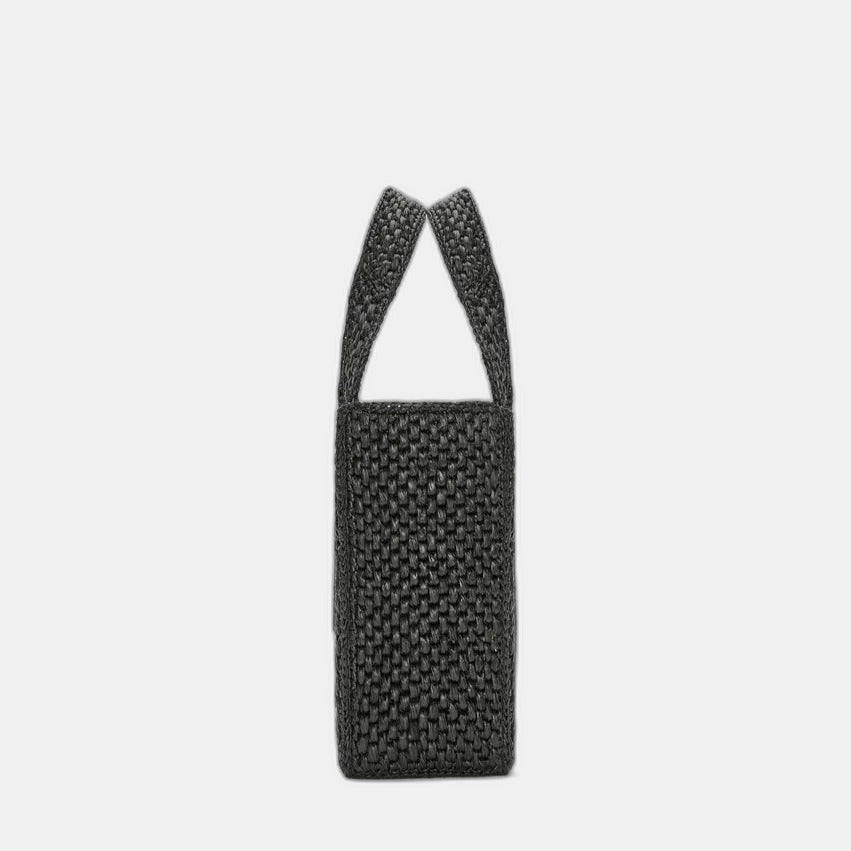 LOEWE - Petit  Font Tote en raphia Noir
