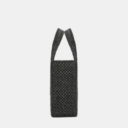 LOEWE - Petit  Font Tote en raphia Noir