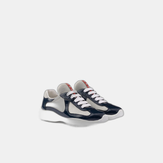 Baskets Prada America’s Cup en tissu Bike bleu roi