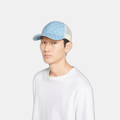 CASQUETTE EN TOILE ORIGINAL GG BLEU BLANC